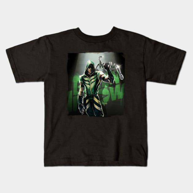 Emerald Archer Kids T-Shirt by gavinmichelliart